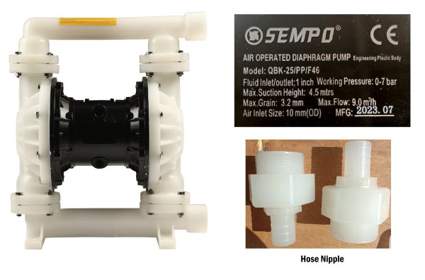 Plastic Diaphragm Pump 1 inch